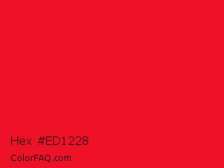 Hex #ed1228 Color Image