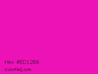 Hex #ed12b6 Color Image