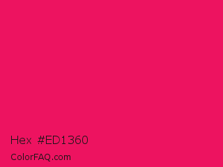 Hex #ed1360 Color Image