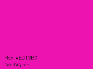 Hex #ed13b0 Color Image