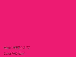 Hex #ed1a72 Color Image
