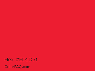 Hex #ed1d31 Color Image