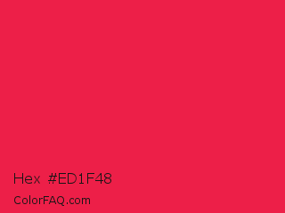 Hex #ed1f48 Color Image