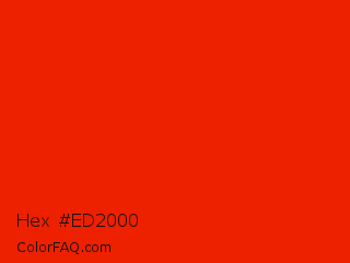 Hex #ed2000 Color Image