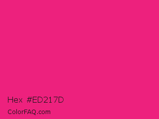Hex #ed217d Color Image