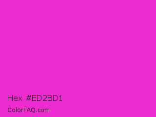 Hex #ed2bd1 Color Image