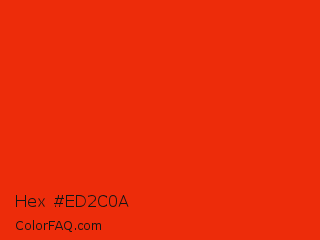 Hex #ed2c0a Color Image