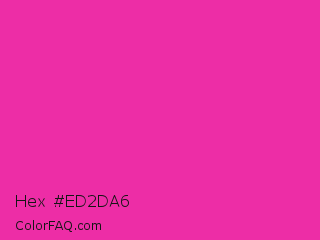 Hex #ed2da6 Color Image
