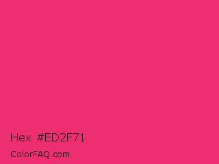 Hex #ed2f71 Color Image