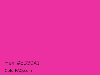 Hex #ed30a1 Color Image