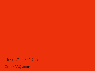 Hex #ed310b Color Image