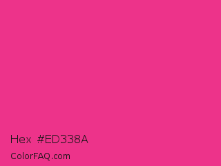 Hex #ed338a Color Image