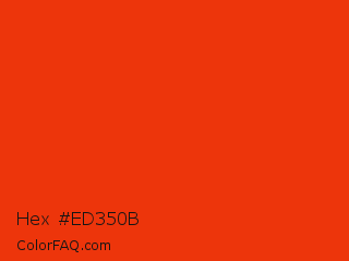 Hex #ed350b Color Image