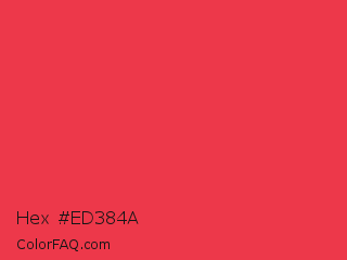 Hex #ed384a Color Image