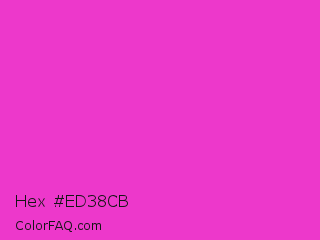 Hex #ed38cb Color Image