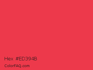 Hex #ed394b Color Image