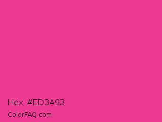 Hex #ed3a93 Color Image