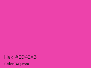 Hex #ed42ab Color Image