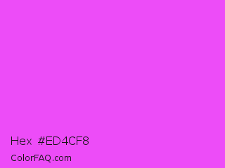 Hex #ed4cf8 Color Image