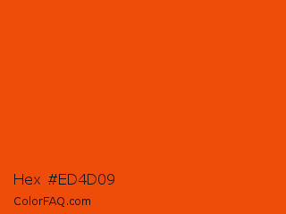Hex #ed4d09 Color Image