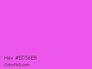 Hex #ed56eb Color Image