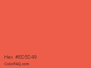 Hex #ed5d49 Color Image