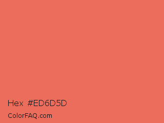Hex #ed6d5d Color Image