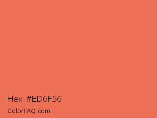 Hex #ed6f56 Color Image