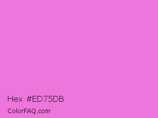 Hex #ed75db Color Image