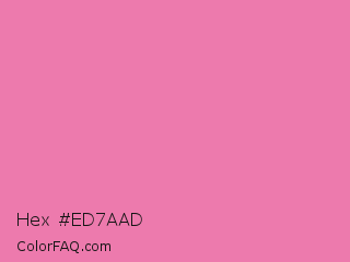 Hex #ed7aad Color Image