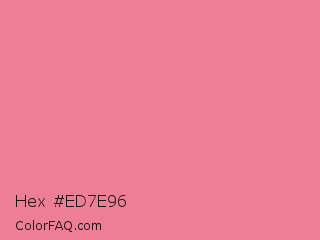 Hex #ed7e96 Color Image
