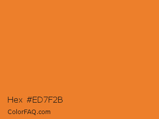 Hex #ed7f2b Color Image
