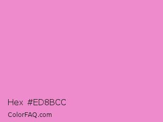 Hex #ed8bcc Color Image