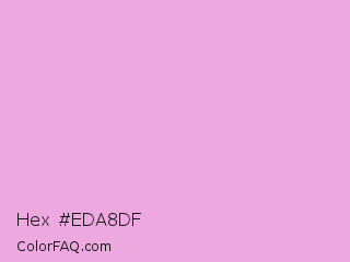 Hex #eda8df Color Image