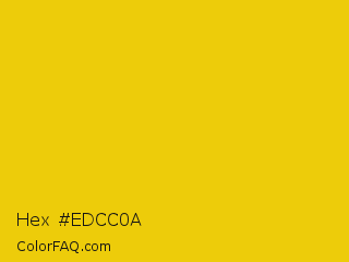 Hex #edcc0a Color Image