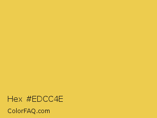 Hex #edcc4e Color Image
