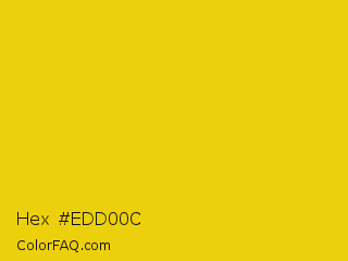 Hex #edd00c Color Image