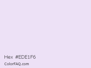 Hex #ede1f6 Color Image