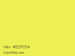 Hex #edf054 Color Image