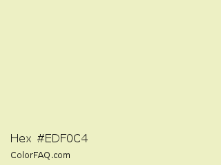 Hex #edf0c4 Color Image