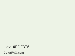 Hex #edf3e6 Color Image