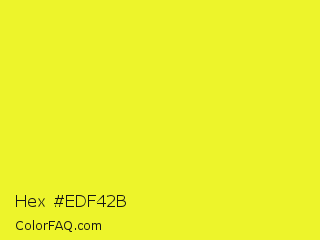 Hex #edf42b Color Image