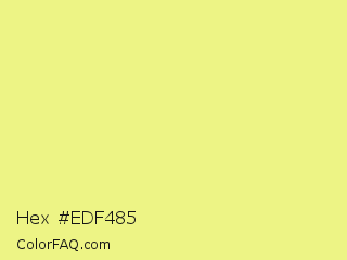 Hex #edf485 Color Image