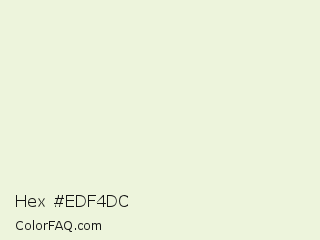 Hex #edf4dc Color Image