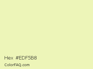 Hex #edf5b8 Color Image