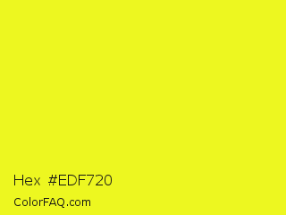 Hex #edf720 Color Image