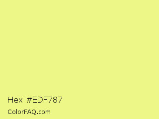 Hex #edf787 Color Image