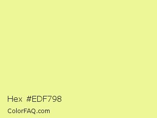 Hex #edf798 Color Image