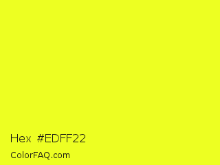 Hex #edff22 Color Image