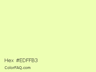 Hex #edffb3 Color Image